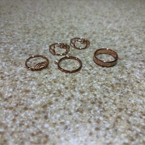 Assortment of Pura Vida Rings - Size 8 - Elegant Rose Gold Ring Set